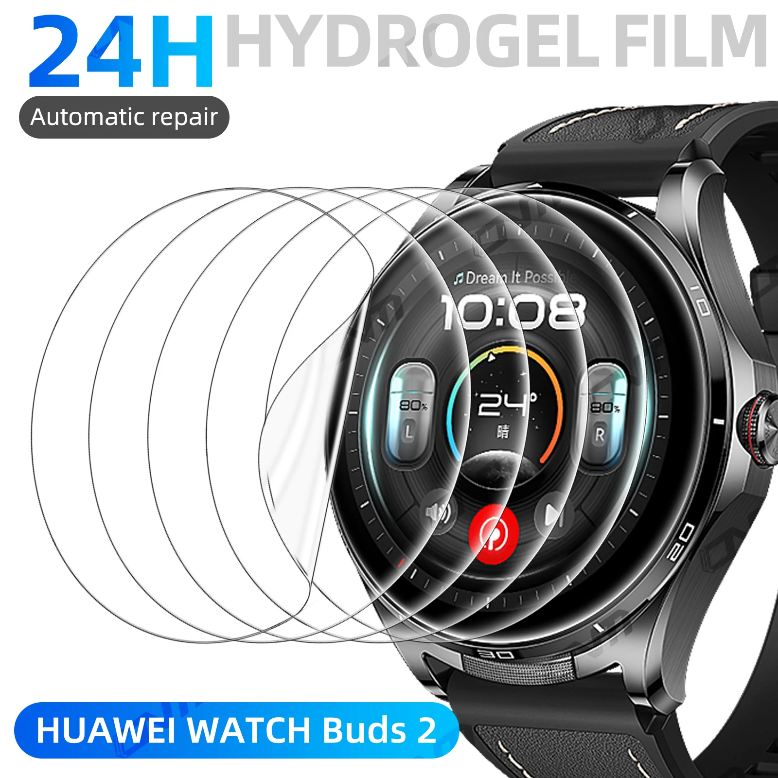

Soft Protection Film For Huawei Watch Buds 2 Screen Protector Clear HD Flexible Anti-Scratch Film Accessories (Not Glass)