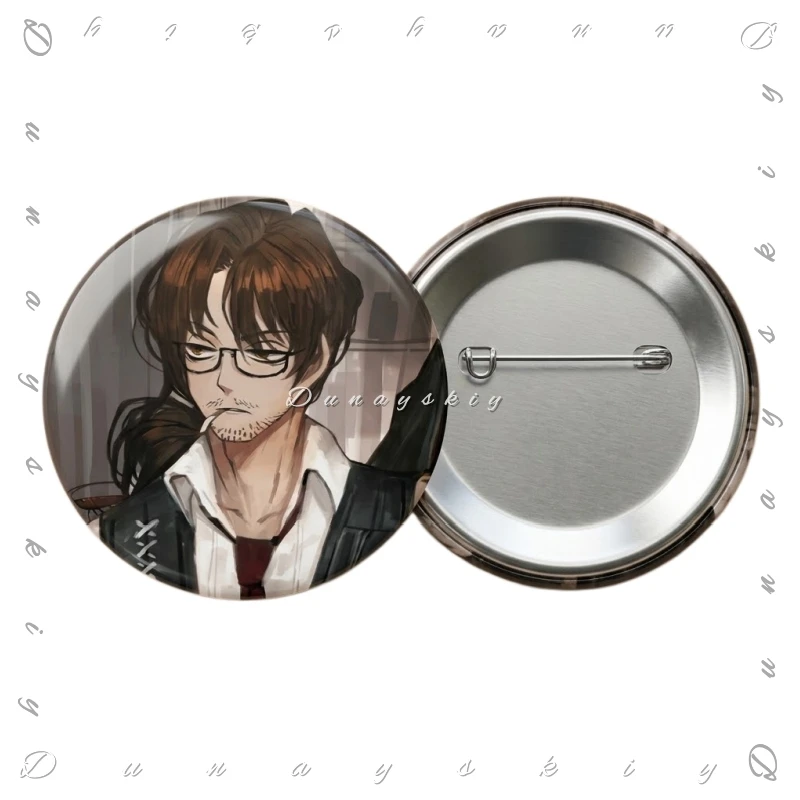 Limbus Company Fan‑Made Badge 58mm Game Gregor Collectible Round Tin Badge Metal Lapel Pin Badge HD Printing Anime Fans Cos