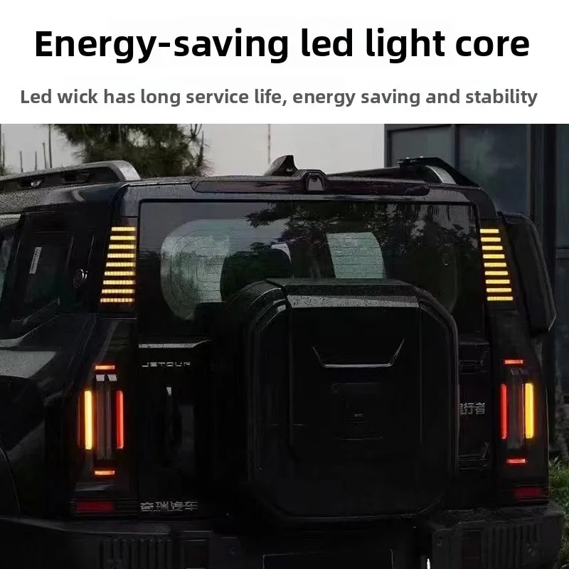 For Jetour Traveller T2 Led Column Light D Pillar Lamp Flowing Turn Signal Brake Warning Light Car Taillight Accessories