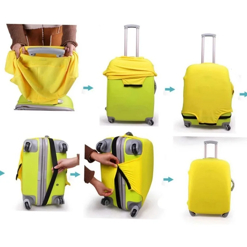 Copertura per bagagli protezione per valigia copertura per bagagli in tessuto elastico da viaggio per valigia con rotelle da 18-28 pollici accessori