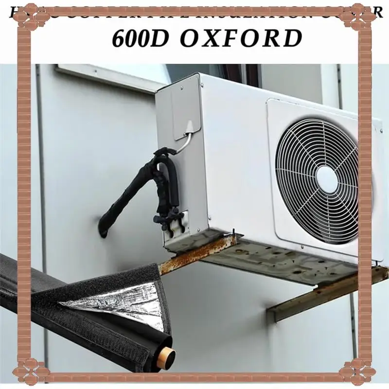 

24-часовая доставка для улицы, 2 упаковки, изоляционные крышки для медных труб HVAC, 3 слоя, 72X10,2 дюйма, Оксфордская изоляция для труб переменного тока для снаружи