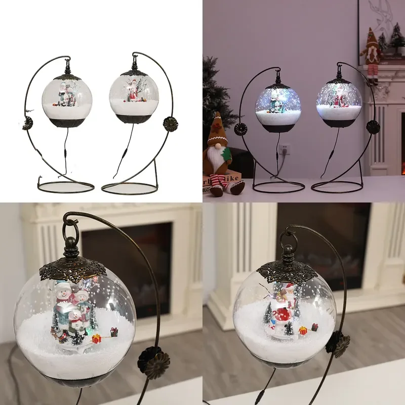 for Christmas Snowy Claus Wind Lamp Luminous Snow Music Light Window Decoration Children Gift Luminous Ornament