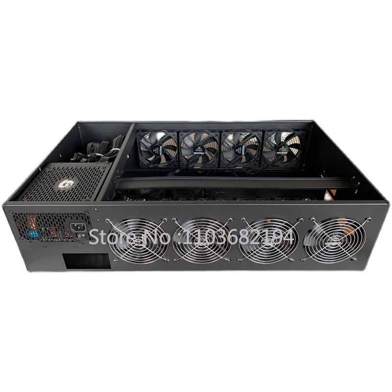 8 Card In-line Platform B75/B85 Motherboard Chassis Customized 4U ATX Power Supply Double-sided Eight Fan Chassis