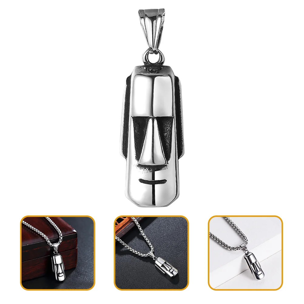 Necklace Charms New Year DIY Jewelry Gift Mens Easter Island Pendant Moai Head Pendants