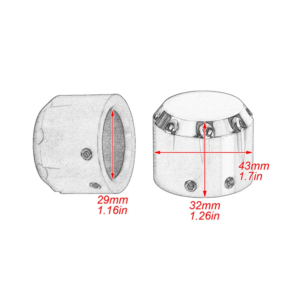 Universele Teardrop As Cover voor Harley 883 Dyna - Motorfiets Vooras Cap Teardrop Decoratieve Cover, Gemodificeerde Accessoires