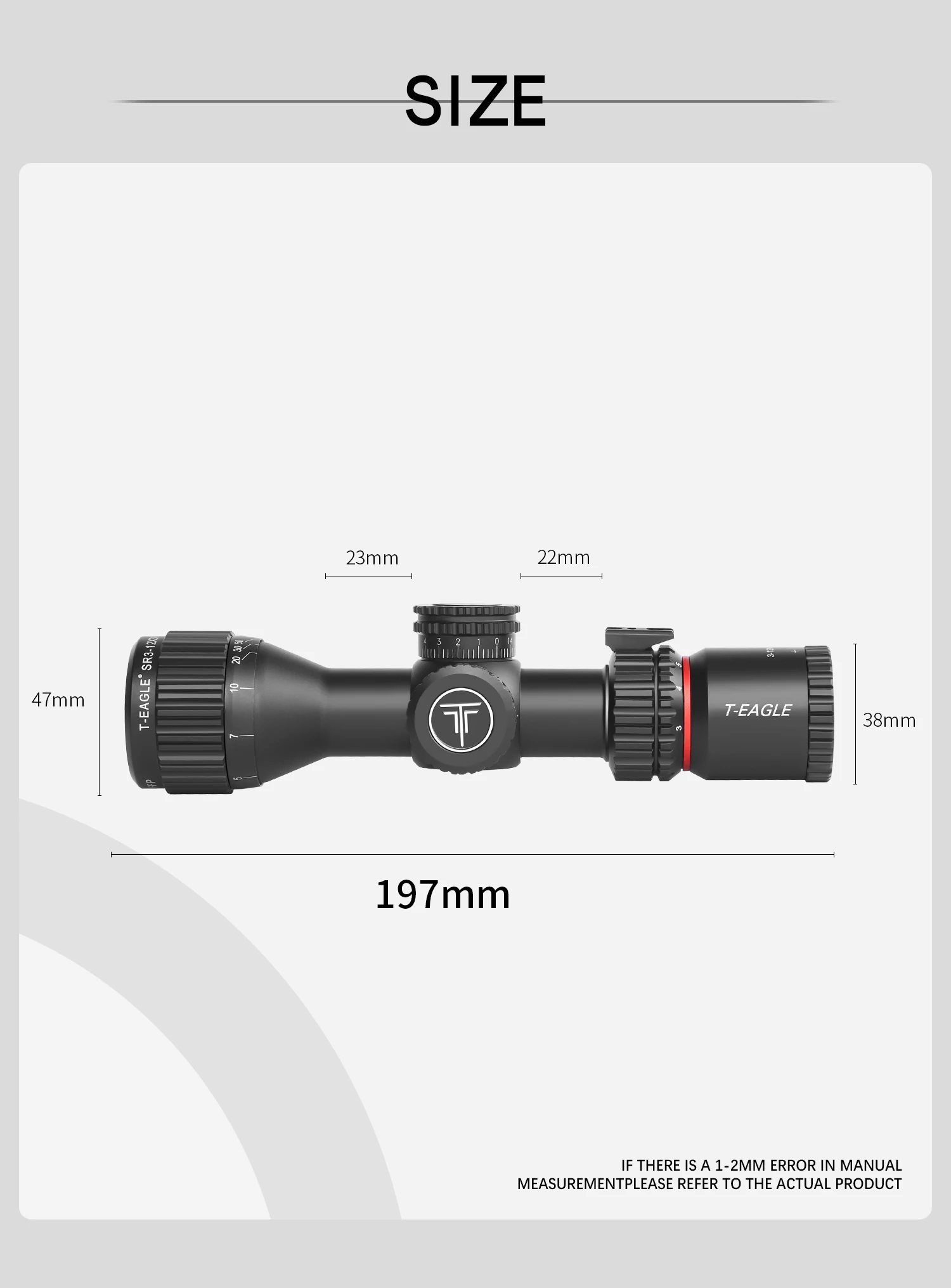 T-EAGLE-SR 3-12X32AO FFP front optical rifle long-range sight with super strong impact resistance, outdoor hunting sniper scope