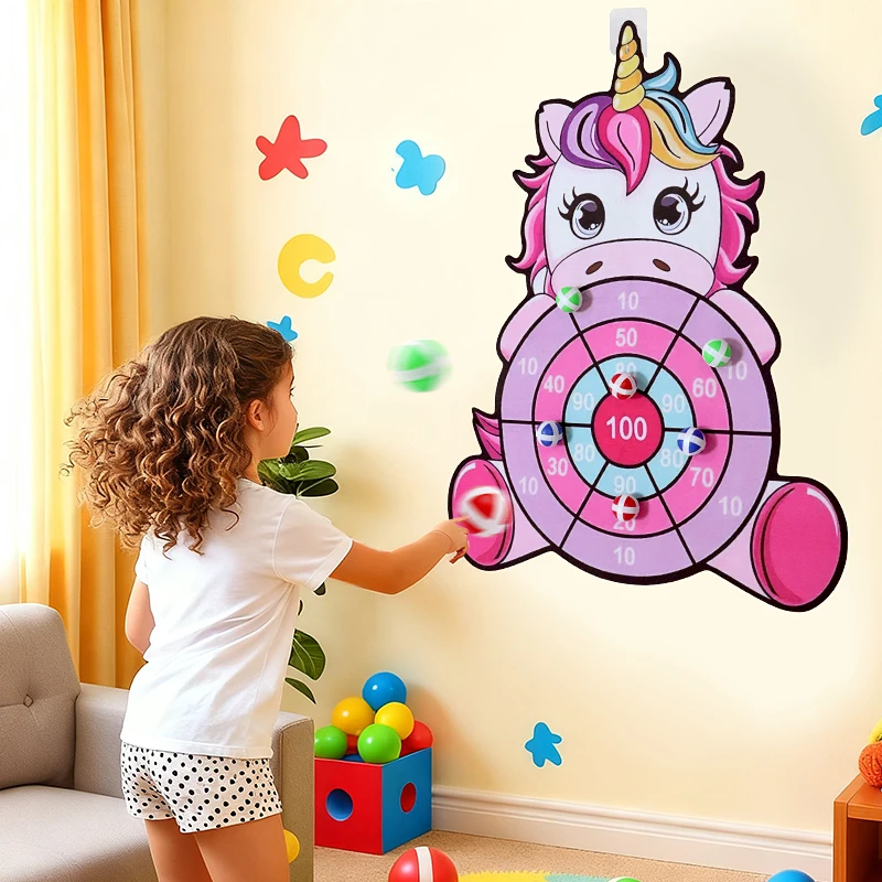 Nowa Duża Tablica do Gry w Darta z Kulami Samoprzylepnymi Zabawka Edukacyjna dla Dzieci Gry Sportowe Interaktywne do Użytku Wewnętrznego i Zewnętrznego Popularne Gry Imprezowe