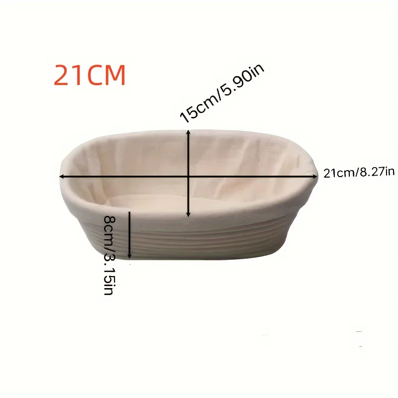 2-Piece Banneton Proofing Bowls – Essential Fermentation Tools for Creating Crusty, Professional-Quality Loaves at Home