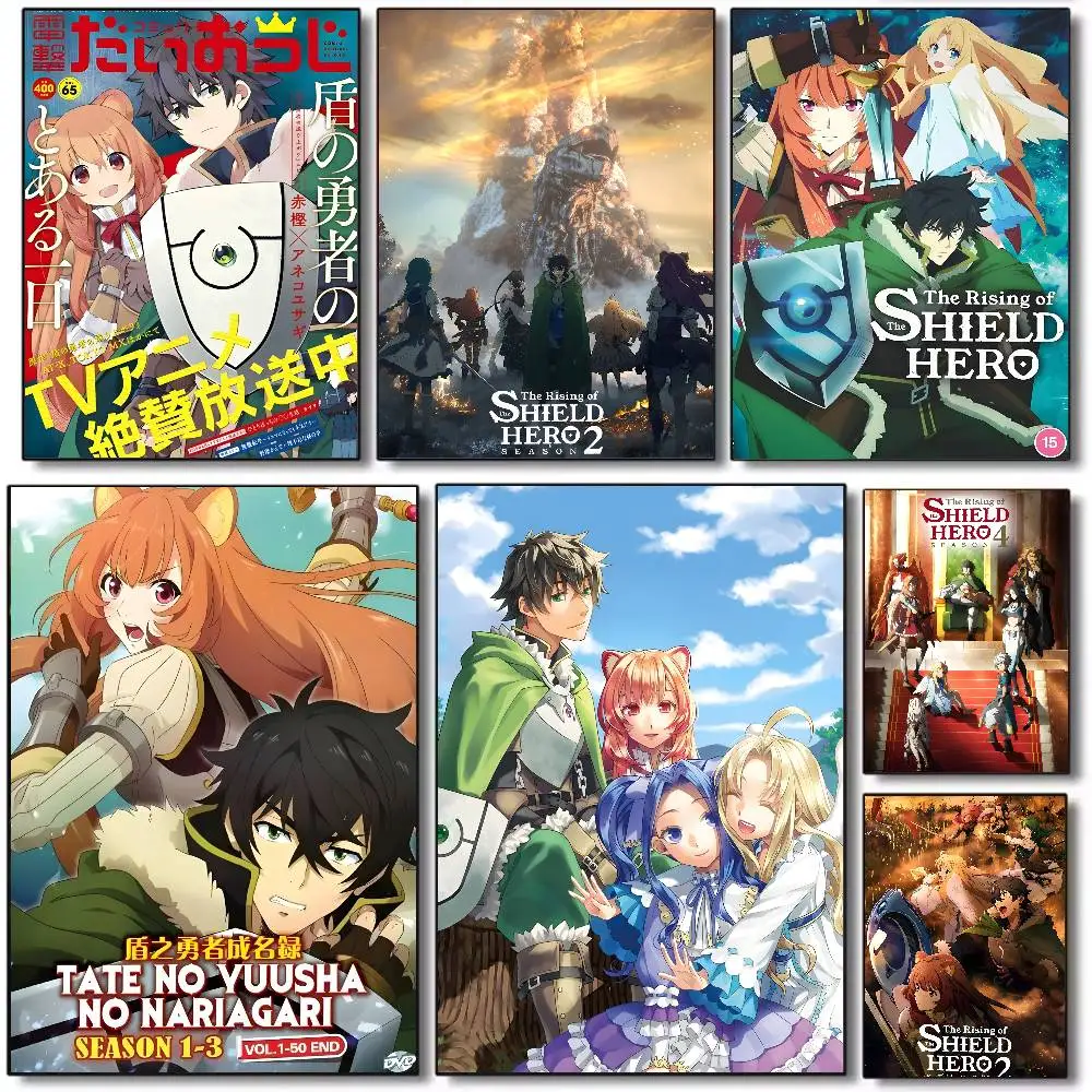POP The Rising of The Shield Hero Poster Kunst HD Leinwand Hochwertiger Ästhetischer Druck Papier Wandkunst für Wohnzimmer Heimdekoration