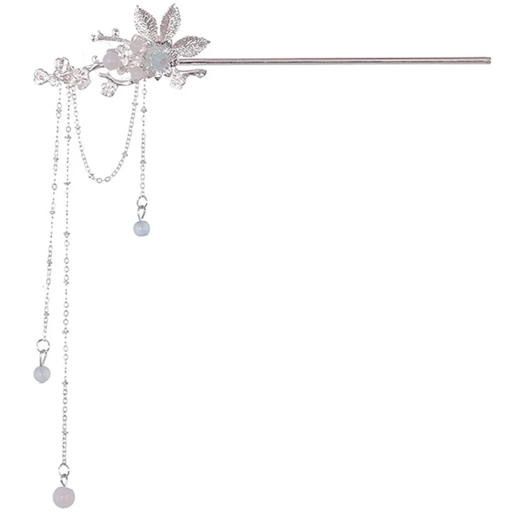 

Retro Hair Sticks Metal Hairpin for Bun Ancient Style Women Accessories Flower Tassel Design Lightweight Compact Size Safe Alloy