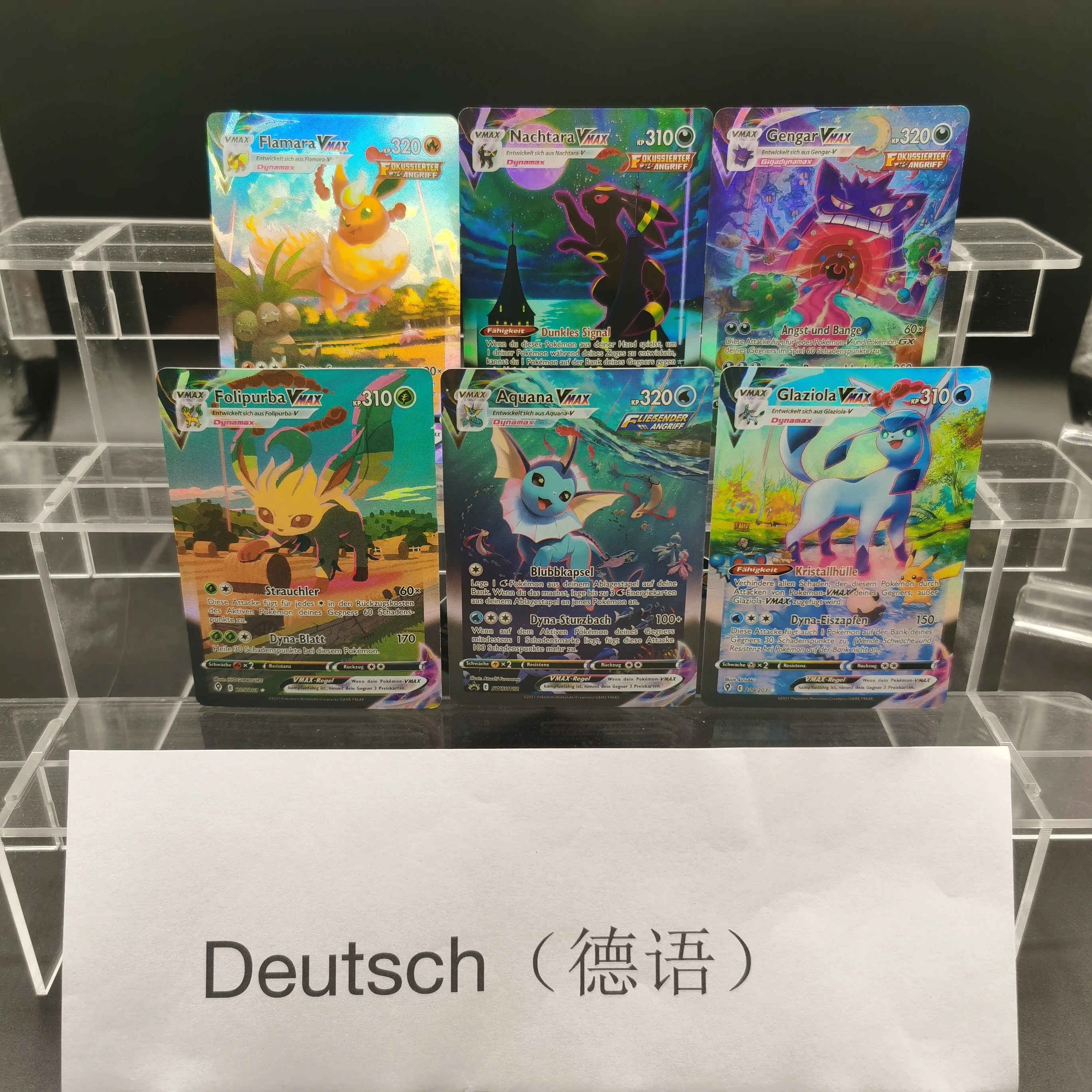 

DIY PTCG Collection Cards Deutsch Umbreon Sylveon Espeon ex Self Made Single Card Classic Game Anime Card Gift Toy