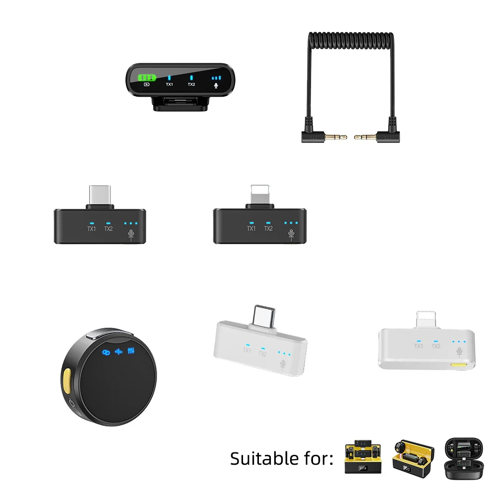 

Wireless Lavalier Microphone Accessories Microphone Receiver for Camera