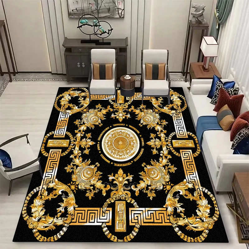 European Style Luxury Carpets for Living Room Decoration Home Large Area Rugs 200x300 Bedroom Lounge Non-slip Mats Customizable