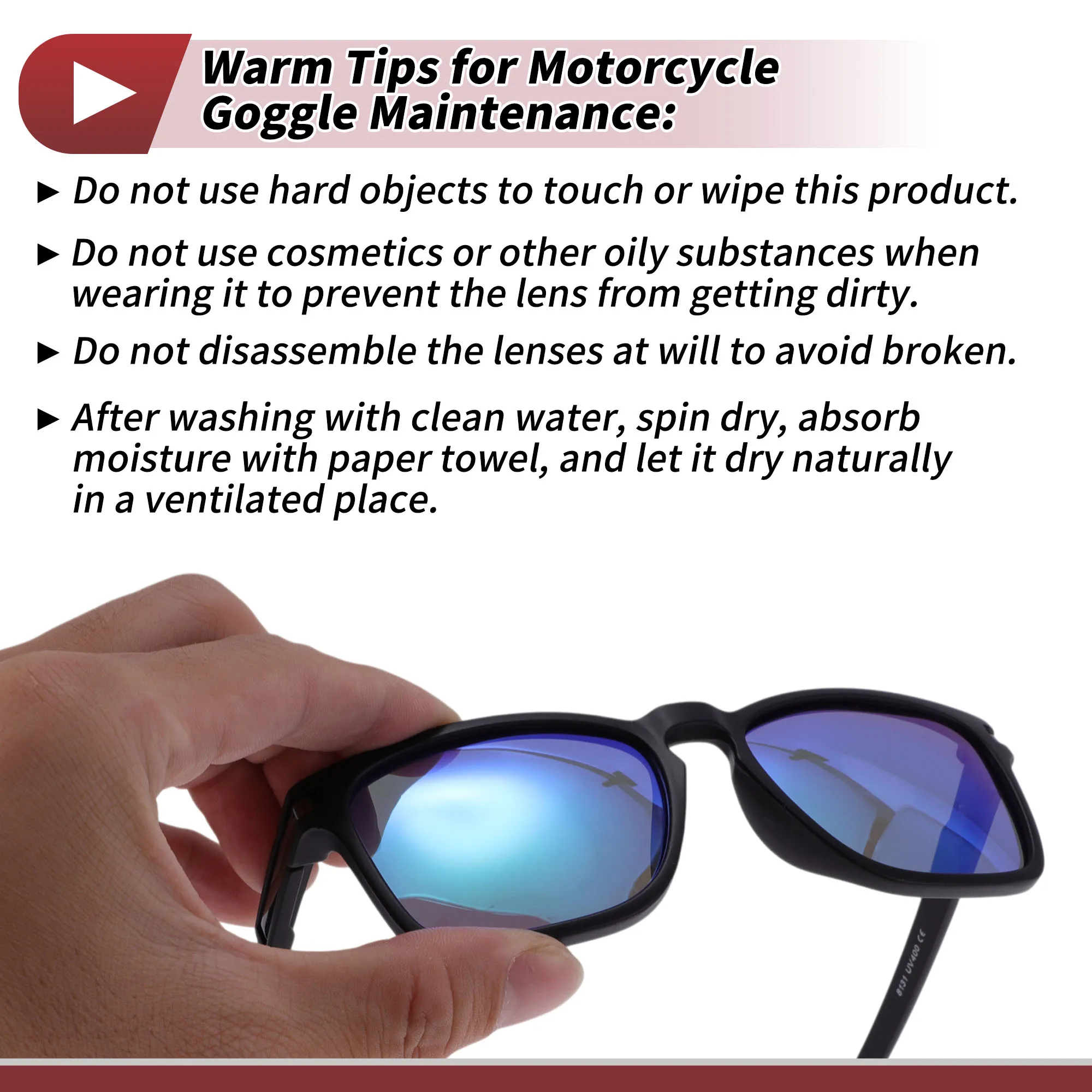 X Autohaux 1 Buah Kacamata Berkendara Sepeda Motor Anti Silau Tri-acetel Selulosa PC Kacamata Hitam Bersepeda Lensa Hijau Bingkai Hitam