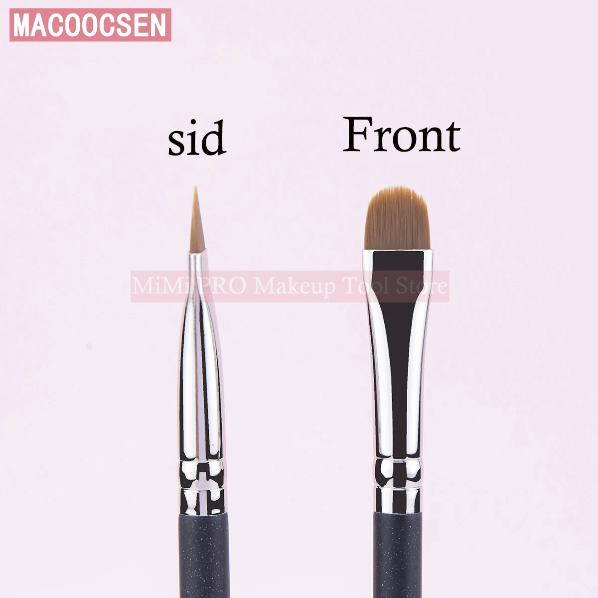 Macocsen Ronde Hoofd Concealer Borstel Professionele Ultra Dunne Platte Concealer Borstel Wenkbrauw De Lijn Lip Concealer Make-Up Tool