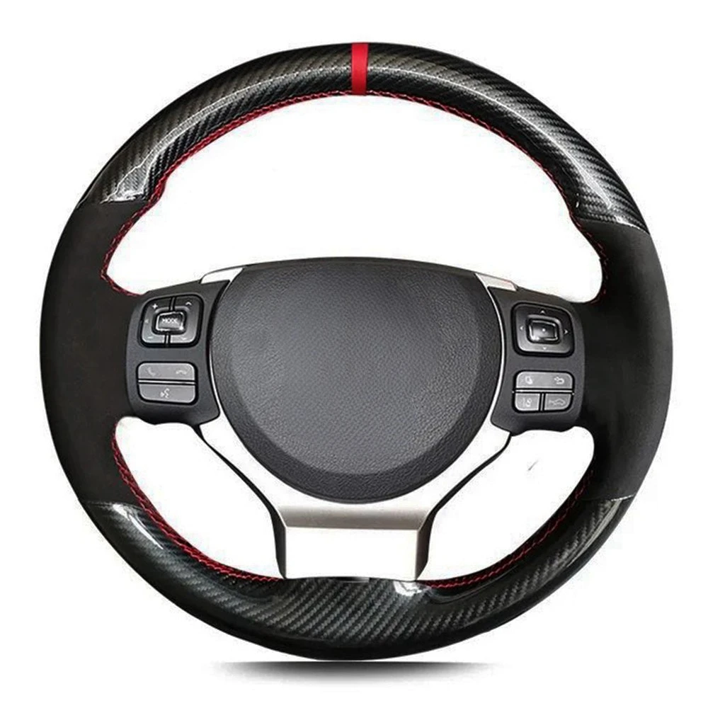 Braid Car Steering Wheel Cover Suede Carbon Fiber For Lexus IS250 2014 2015 IS300 IS350 IS F-Sport IS200t 2016 2017 Accessories