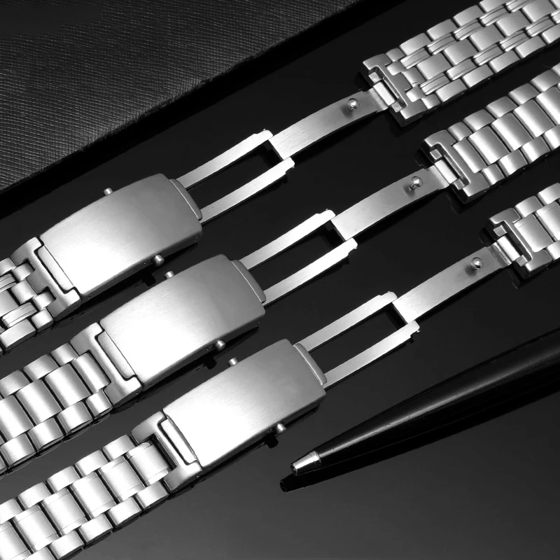 18mm 20mm 22mm Quality Silver Stainless steel Watch Bands Strap For omega seamaster speedmaster planet ocean Belt