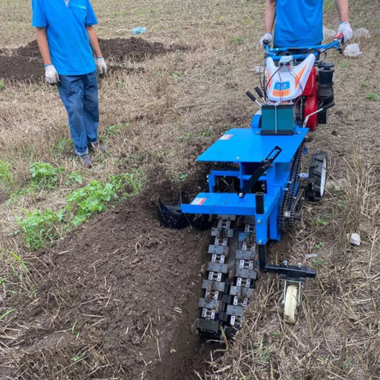 سلاسل المسار المطاطية الخنادق 15hp محرك البنزين سلسلة الخنادق المحمولة