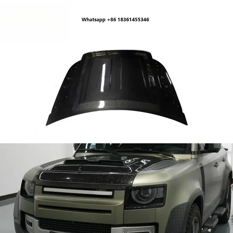 

For Defender 2020-2023 High Quality Dry Carbon Fiber Car Hood Bonnet