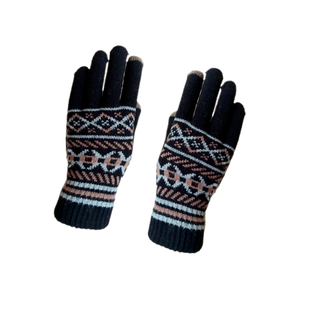 

Gloves Woolen Yarn Touch Screen Knitted Winter Accessories Full Finger Warm Man