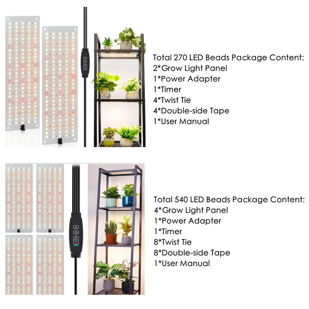 3 Lighting Modes Plant Grow Light 10 Dimmable Levels Easy to Install LEDs Full Spectrum Grow Lights 24-Hour Timer Cycle