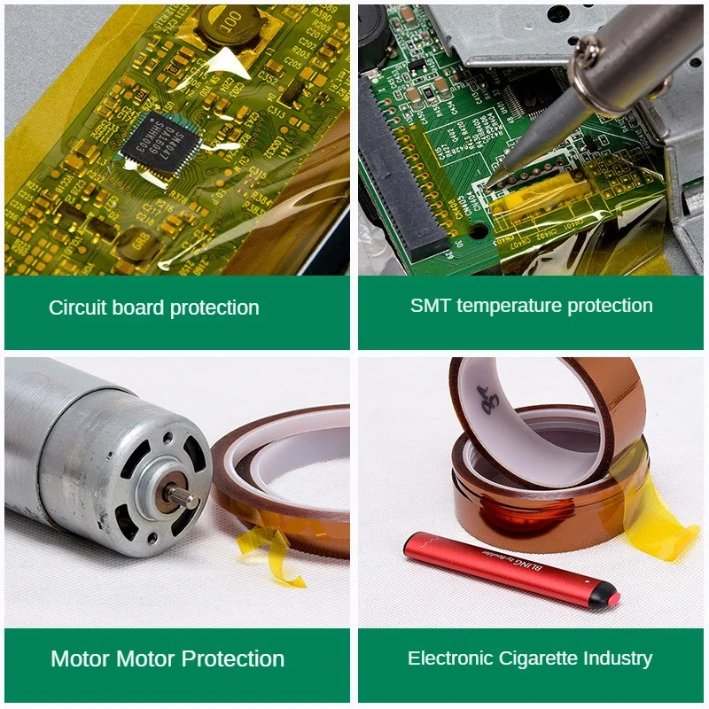 Cinta de aislamiento térmico BGA, cinta de poliimida, protección de tablero de impresión 3D, resistencia a altas temperaturas, sin residuos