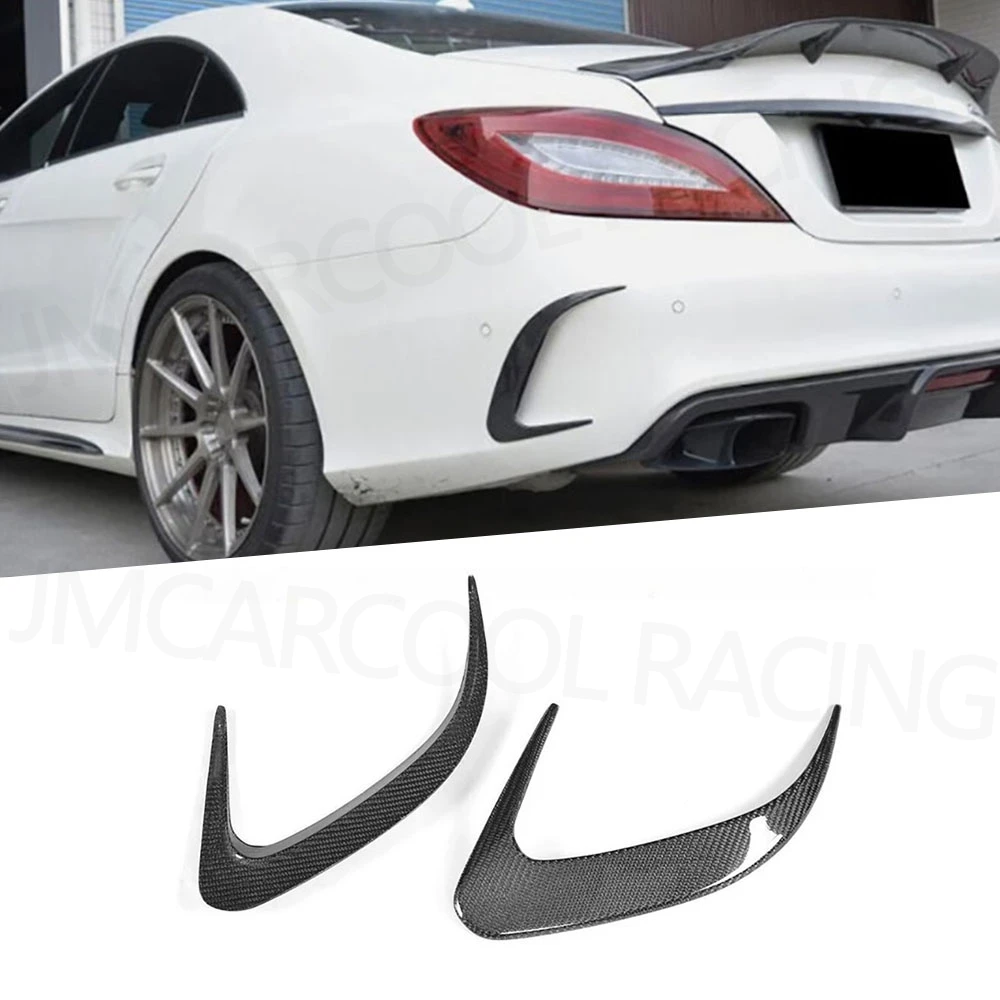 

Carbon Fiber Rear Bumper Fin Splitters For Benz CLS Class W218 CLS400 CLS500 CLS63 2015-2017 Rear Bumper Splitters Accessories