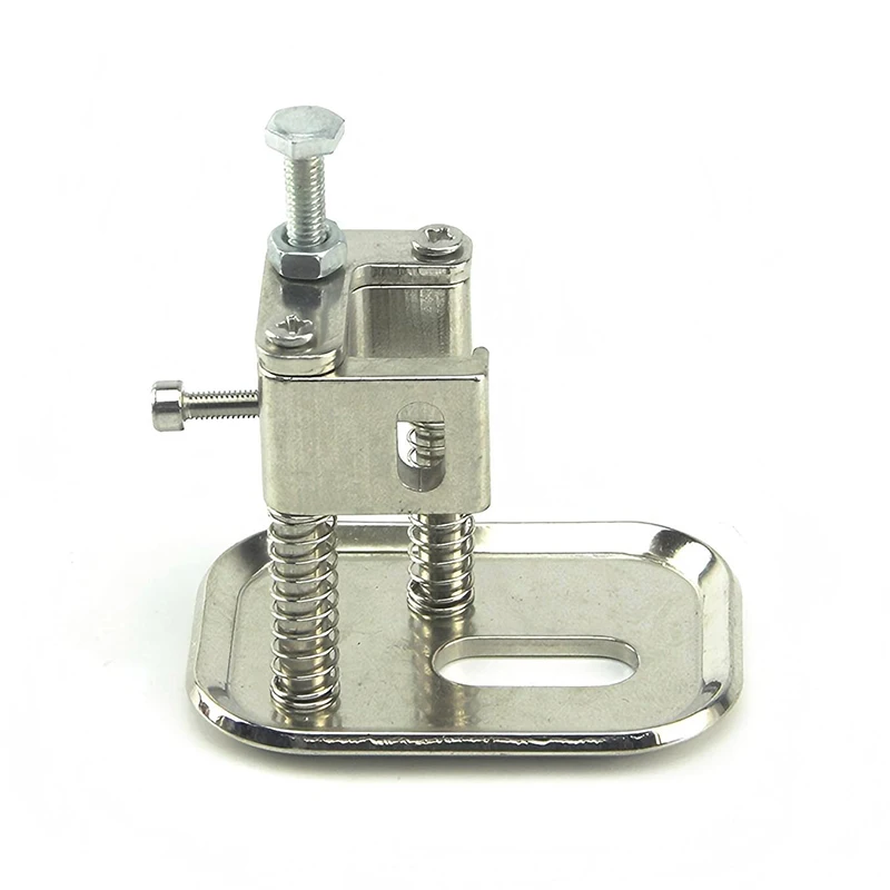 

Вспомогательное устройство для прижимной лапки, устраняющее необходимость ручного опускания и подъема на электронных швейных машинах.