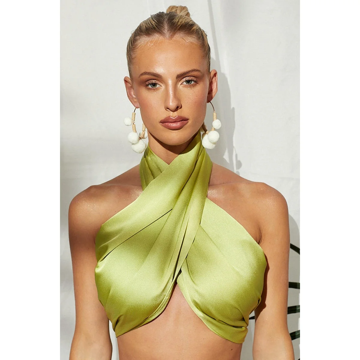 202 الصيف لون نقي التفاف الصدر Ne معلقة بنطال ذو قصة أرجل واسعة قطعتين مجموعة المرأة Faion Ensemble Ele حصيرة تصميم