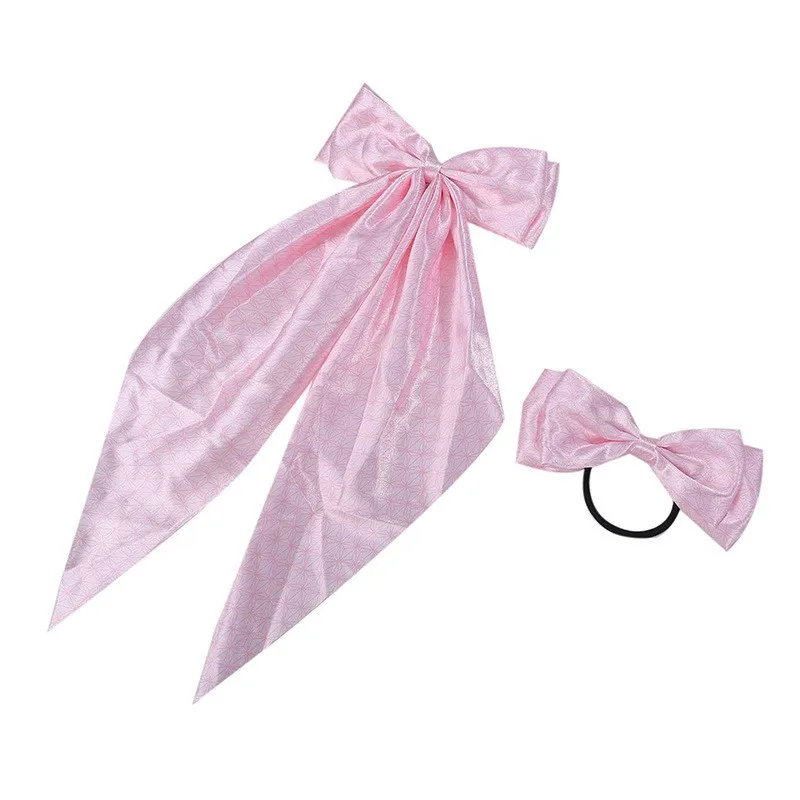 Argola de cabelo de anime demon tanjirou, tecido de anime feminino, acessórios de cabelo boutique, acessórios de cabelo amarrados com laço de fita, presente