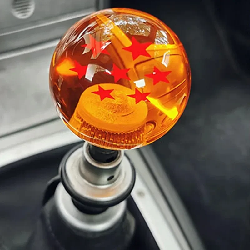 54mm Diameter Shift Knob 1-7 Stars Automotive Universal Gear Shift Modification High-definition Glass - Star Embedded Shift Ball