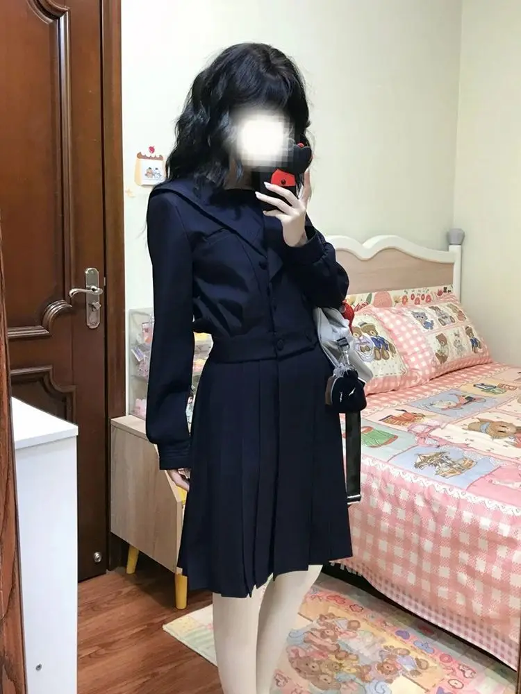 

Японский Sle College orm ort Костюм Комплект джета и юбки Женский модный костюм-двойка Осенняя коллекция