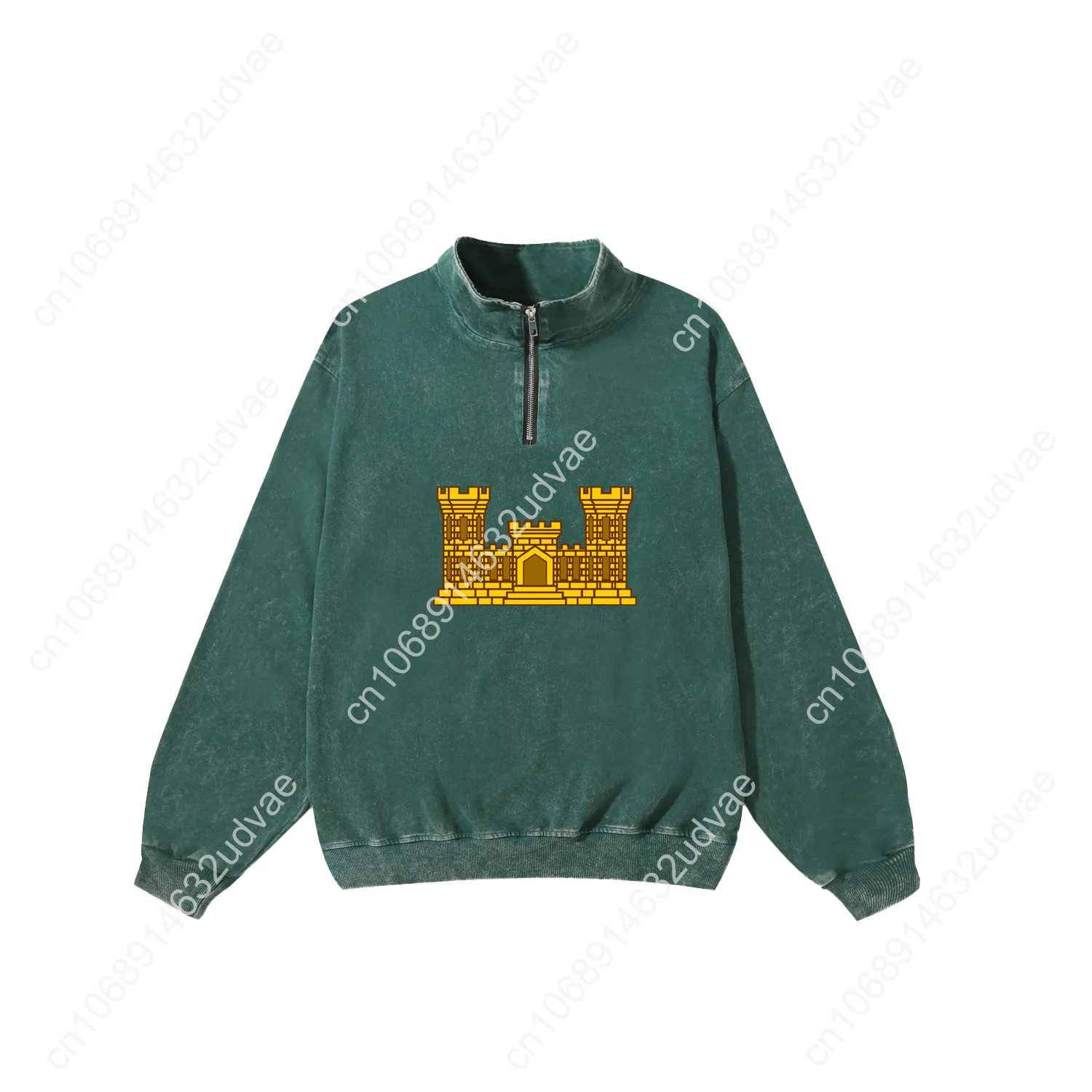 Ingegnere dell'esercito americano Ramo EN Felpa retrò Uomo Donna Adolescente Pullover vintage Mezza felpa Top su misura Maglietta a maniche
