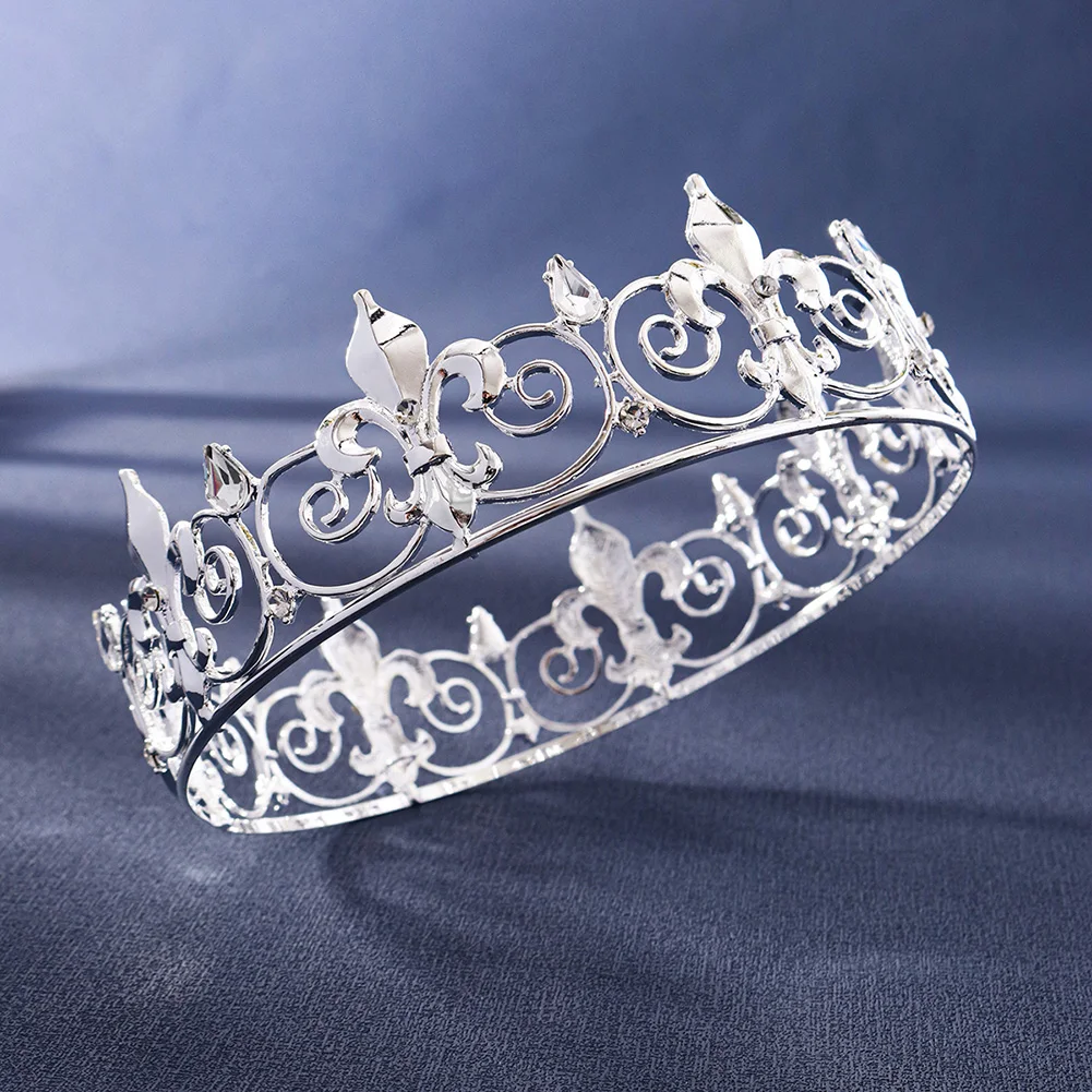 Vintage Baroque Royal Crown Queen Princess Tiara Bridal Wedding Headpieces Jewelry Halloween Hair Bands Gifts for Friends image 5