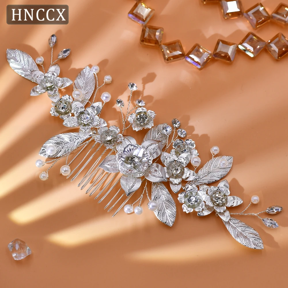 

YouLaPan Popular Metal Hairpins Alloy Leaves Hair Comb Unique Design Bridal Headpiece Elegant Wedding Hair Accessories HP520