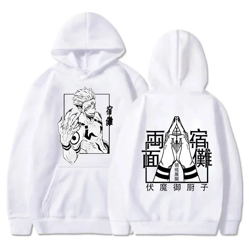 New Fashion Men Women Hoodies Anime Ryomen Sukuna Printed Sweatshirt Autumn Winter Casual Long Sleeve Hooded Tops