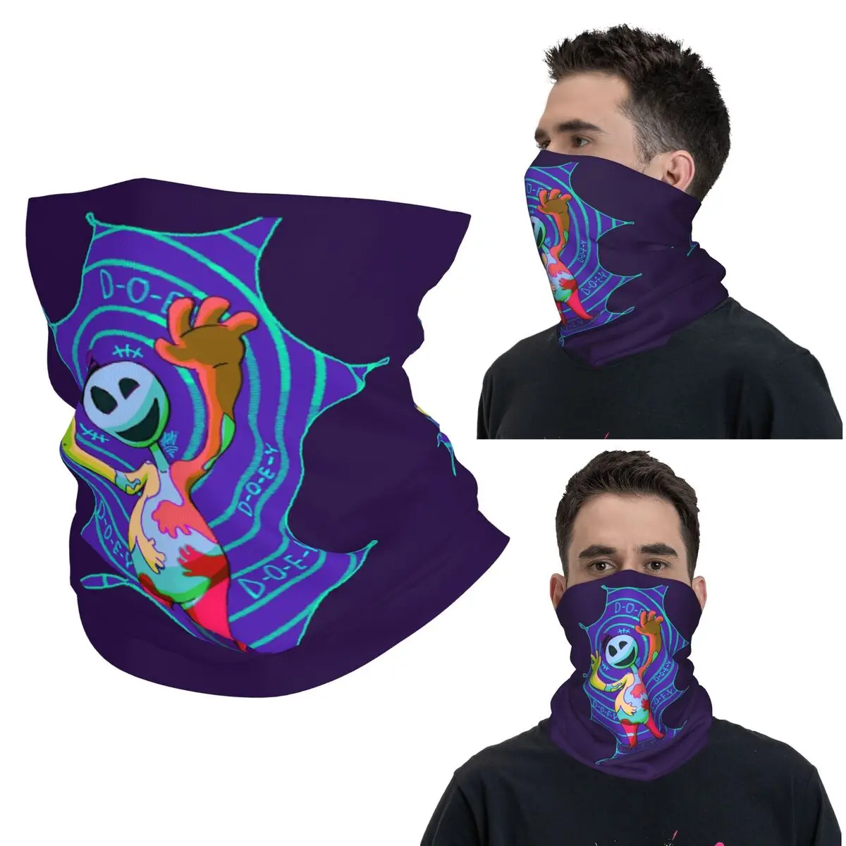

Doey Doughman Horror Pianosaurus Bandana Neck Cover Printed Mask Scarf Multifunction Cycling Scarf Outdoor Sports Unisex Adult