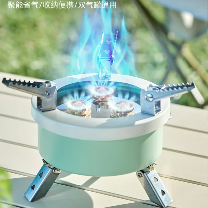 

Card Type Portable Outdoor Stove, Fierce Fire, Household Camping and Hiking Gas, Mini Boiling Water and Tea Making, Fire Stove