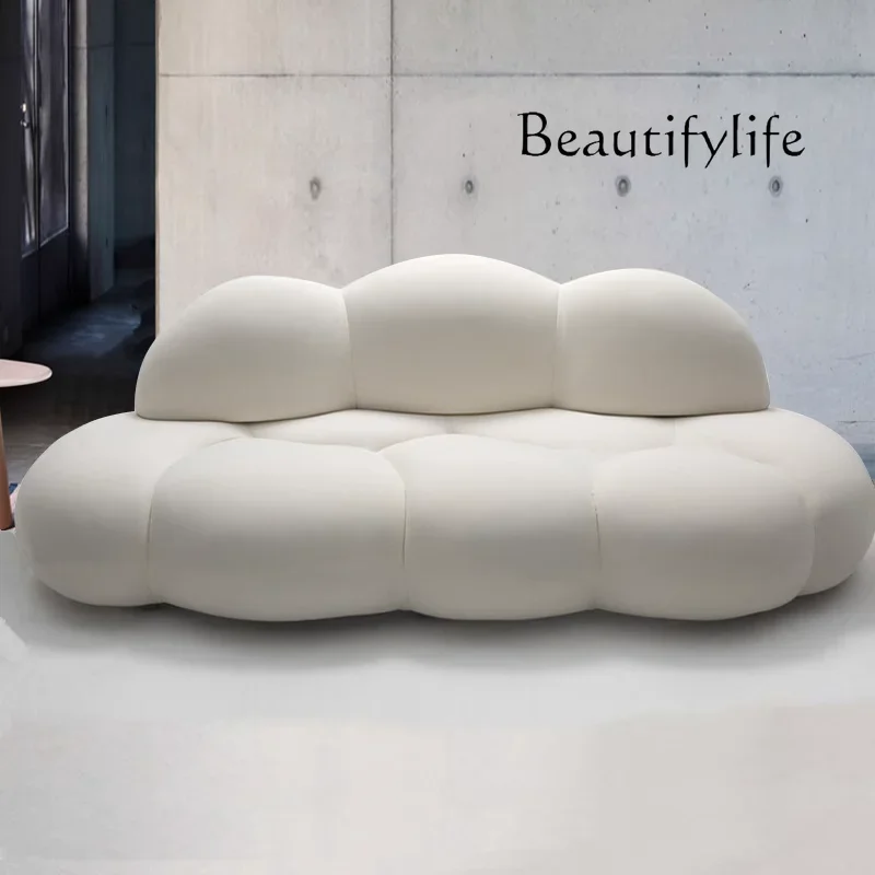 Nordic design cloud sofa fashionable curved multi-person sofa