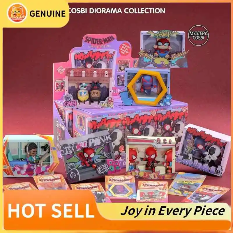 

Authentic Hottoys Spider-Man Cosbi Scene Blind Box Display Figure Boys Gifts Trendy Desktop Collected Cute Surprise Mystery Box