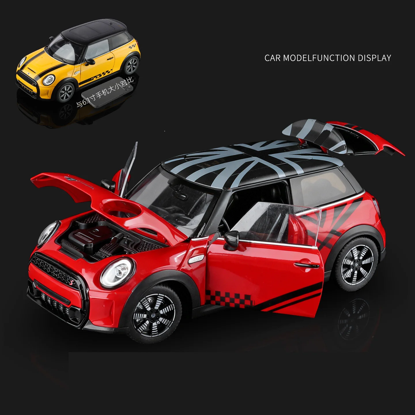 1/18 Mini Countryman Cooper S Hatchback Alloy Car Model Diecast Metal Classic Vehicles Car Model Simulation Collection Kids Gift