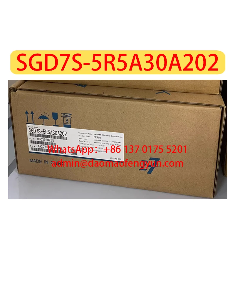 

Servo Drive SGD7S-5R5A30A202 Brand New SGD7S 5R5A30A202
