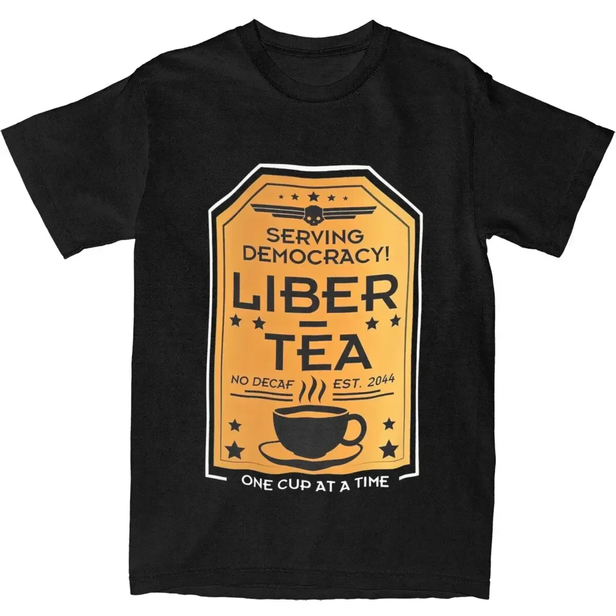 Helldivers 2 Liber Tea T Shirt Apparel Men Women Cotton Awesome Cup Of Liber-Tea Tees Short Sleeve Clothing Graphic Printed