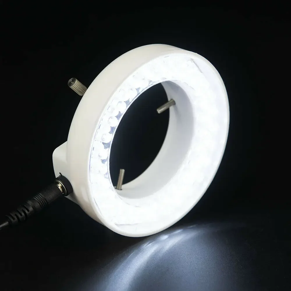 調整可能な56 ledリング光照明ランプ業界ステレオ三眼顕微鏡ビデオカメラレンズ拡大鏡110v 220v
