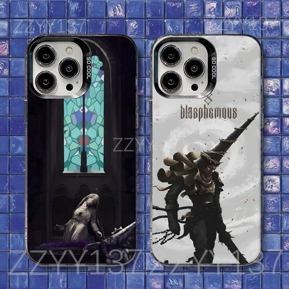 

Game B-Blasphemous Phone Case For iPhone 16,15,14,13,12,11,8,7,Pro,Max,Plus,Mini,XS,SE Shockproof Matte Cover