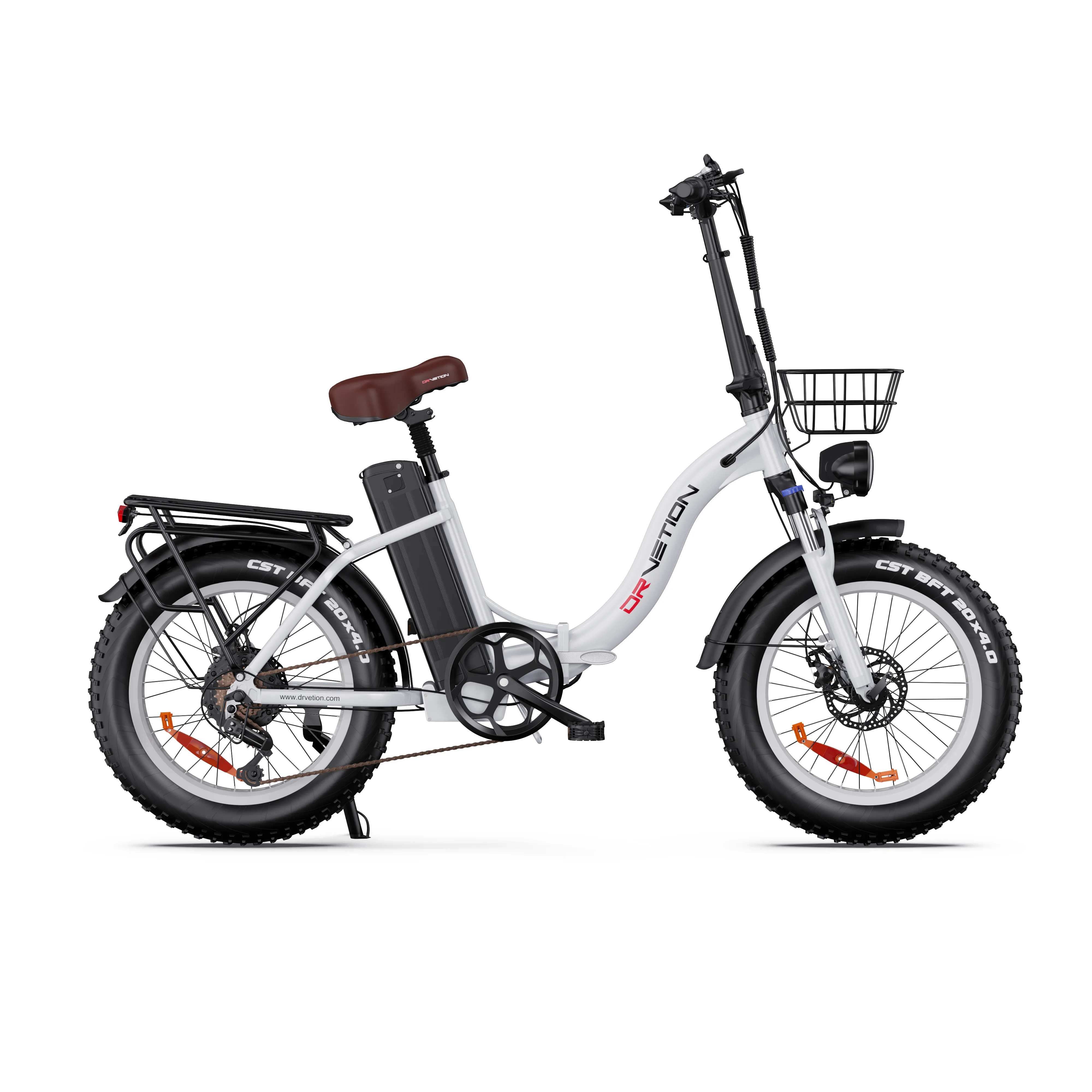 DRVETION CT20 Erwachsenen-E-Bike, 48V Lithium-Batterie, optionale hydraulische Scheibenbremse, 50-130 km Reichweite, CE-zertifiziertes städtisches Elektrofahrrad