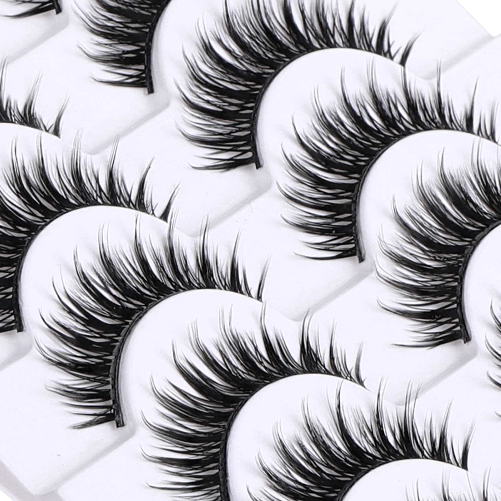 10 Pair Simulation False Eyelashes Multi-style Fluffy Natural Wispy Lashes for Beauty Blogger Makeup Supplies