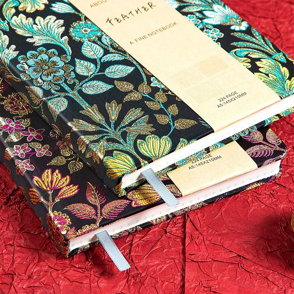 Simple A5 Notebook Embroidery Butterfly Hard Cover Planner 4-in-1 Inner Pages Junk Journal Business Office