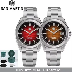 New San Martin SN0129 Gada 39mm Watch NH35 Automatic Mechanical Sapphire Waterproof 100m Luminous Men Watch Desert Texture