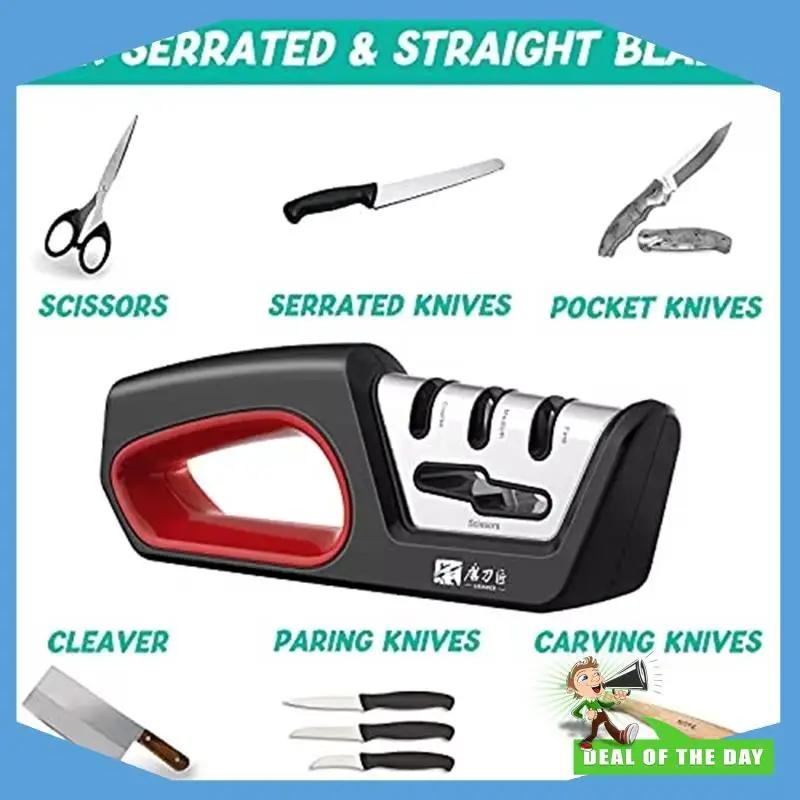 

24-Hour Delivery For GRINDER For Restores Serrated Blade Knives And Scissors Sharpener With Diamond Steel Ceramics